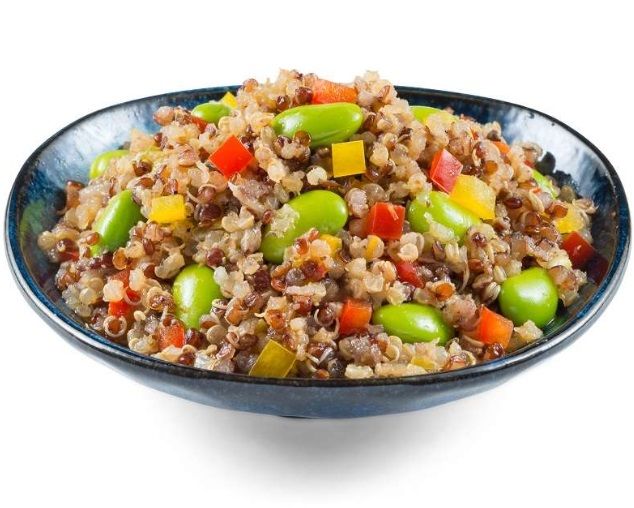 Quinoa & Edamame - QUINOA SALAD WITH GREEN SOY BEANS